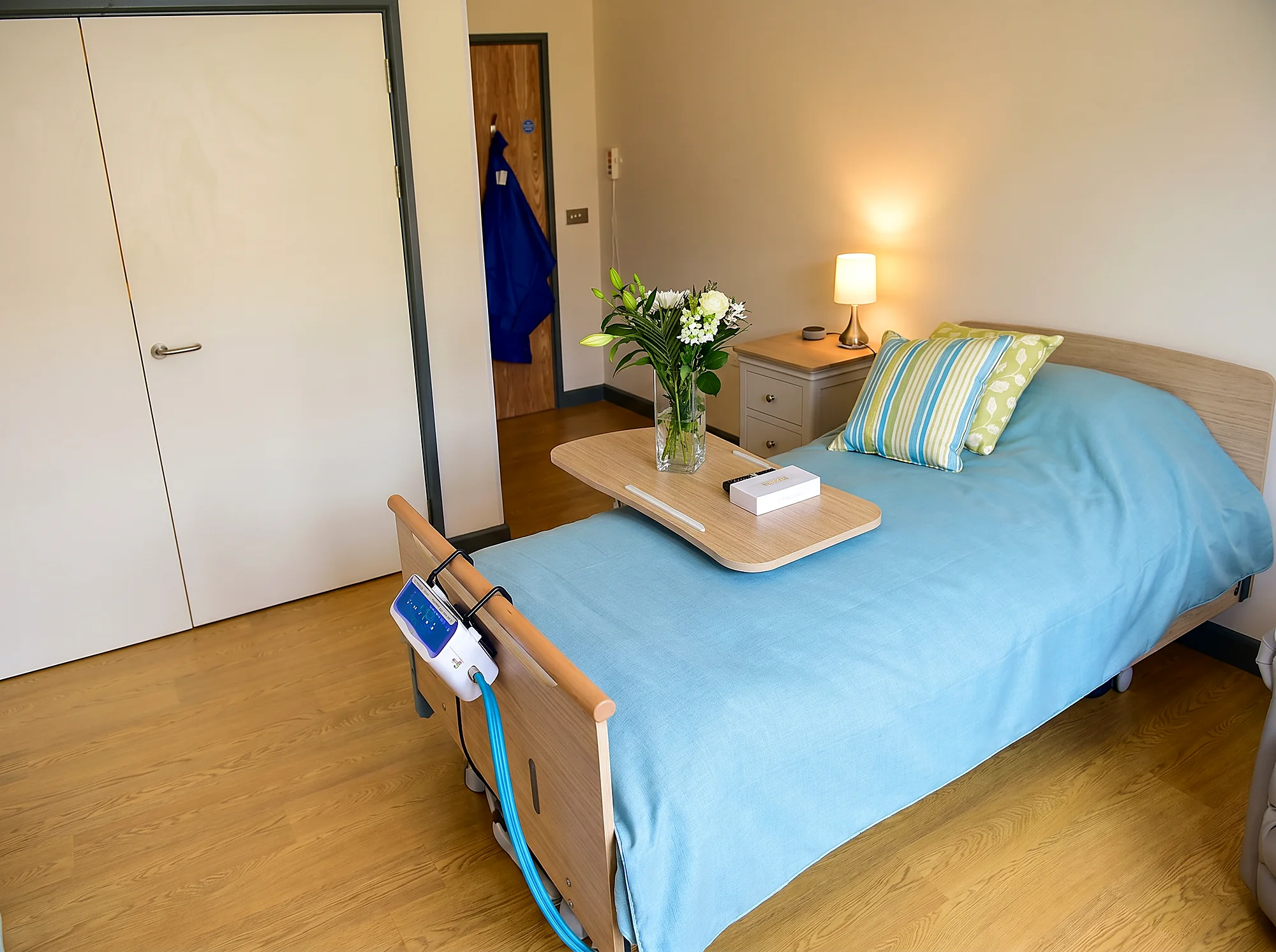 A bright en-suite bedroom at Castle House
